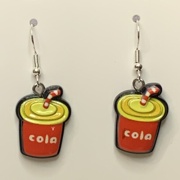 Soda Earring, Cola Earring, Drink Earring, Soda Pop Earring, Gift Idea, Food - Picture 7 of 8